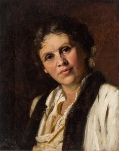 Sofia Koovchinnikova, paintre russe - Sofia Kuvshinnikova (1847-1907) の肖像、Bazhin、Nikolai Nikolaevich (1856-1917) 作。 キャンバスに油彩 作： Nikolai Nikolaevich Bazhin