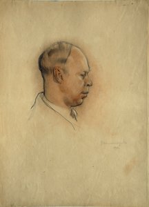 作曲家セルゲイ・プロコフィエフ（1891-1953）の肖像画 作： Nikolai Nikolayevich Vysheslavtsev