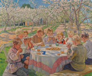 Tea In The Apple Orchard. 作： Nikolai Petrovich Bogdanov Belsky