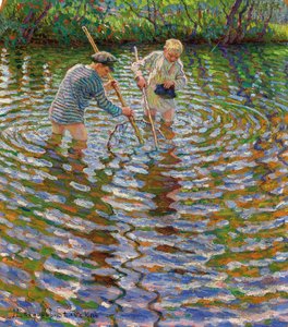 ザリガニを釣る少年たち 作： Nikolai Petrovich Bogdanov Belsky