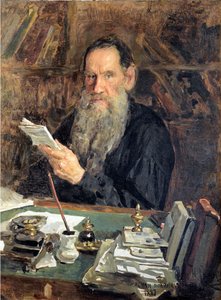 作者のレフ ニコラエヴィッチ トルストイ伯爵 (1828-1910) パー オルロウ、ニコライ ヴァシリエヴィッチ (1863-1924) の肖像。 キャンバスに油彩、サイズ：104x84 作： Nikolai Vasilievich Orlow