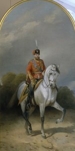 ライプガードのハッサー連隊の制服を着たアレクサンドル3世1845-1894の肖像、1881年 作： Nikolai Yegorovich Sverchkov