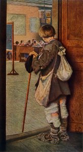 「学校のドアのそば」、1897年、1965年。 作： Nikolaj Petrovic Bogdanov Bel