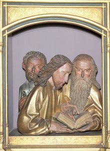 セントジェームズザマイナー、セントフィリップ、セントバルナバ、アイゼンハイムの祭壇画、1490年頃（塗装木材） 作： Nikolaus Hagenauer