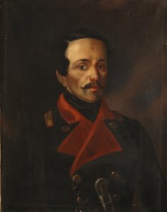 詩人ミハイル・レールモントフ1814-1841、1854-1858の肖像