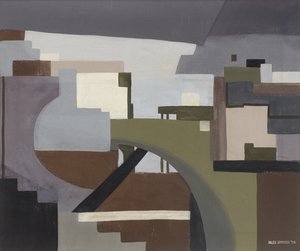精密主義都市景観 作： Niles Spencer