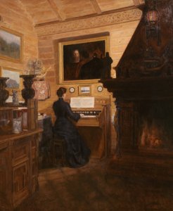 チェンバロのそばの女性 作： Nils Dahl Alstrup