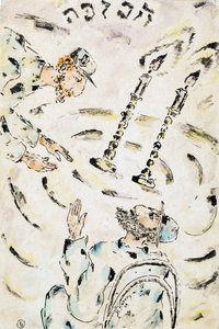 A Conversation par Kogan, Nina Iosifovna (1889-1942).紙に水彩とインク、サイズ：21,2x14,2 作： Nina Iosifovna Kogan