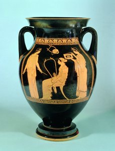 アッティカ赤像式アンフォラ、紀元前460-50年（粘土）