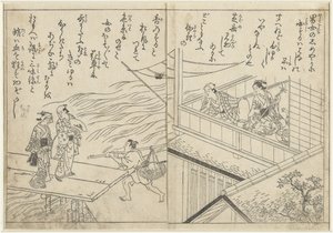 川沿いの茶屋 作： Nishikawa Sukenobu (attributed to)