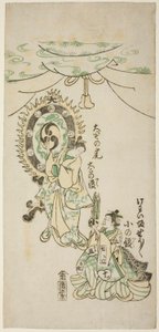 Oiso no Tora and Shosho Playing Instruments 作： Nishimura Shigenaga