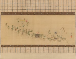 昆虫の行列、19 世紀。 作： Nishiyama Kan