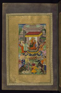 ペルセポリスに鎮座するアレキサンダー大王 作： Nizami Ganjavi