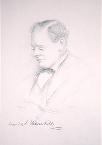ウィンストン・チャーチルの肖像 作： Noel Dorville