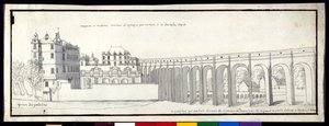 アルクイユの水道橋 (紙にペンとインク、ウォッシュ)
