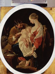 「聖家族」（聖家族） Noel Halle作（1711-1781） 18世紀 エルミタージュ美術館、サンクトペテルブルク 作： Noel Halle