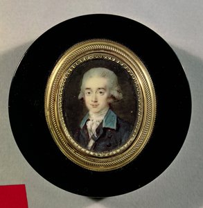 ハンス伯爵アクセルフォンフェルセン（1755-1810）の肖像画のミニチュア