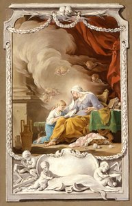 聖アンが聖母イザヤの予言を明らかにする、c.1749