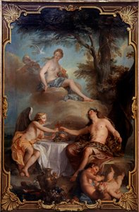 ヴィーナス、バッカス、そして愛。ニコラ・コイペル（1690-1734）の絵画 作： Noel Nicholas Coypel