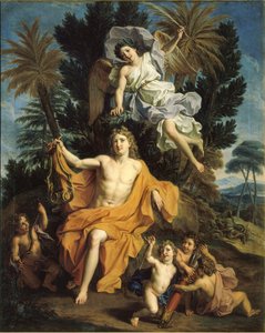 フランス語  Apollon vainqueur du serpent Python アポロンの物語 - パイソンを倒し、勝利の栄冠を手にしたアポロン
