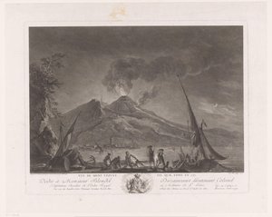 漁師とアクティブなベスビオのある風景 Vue du mont Vesuve tel quil etoit en 1757 (オブジェクトのタイトル)