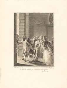 彼は申し訳ありません、私は彼を苦労して訓練します 作： Noël Le Mire after Jean Michel Moreau