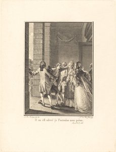 彼は申し訳ありません、私は彼を苦労して訓練します 作： Noël Le Mire after Jean Michel Moreau