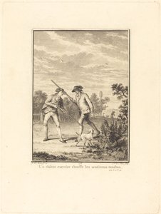 激しい運動は優しい感情を窒息させる 作： Noël Le Mire after Jean Michel Moreau