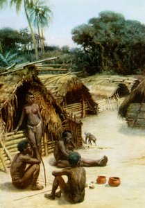 ニューヘブリディーズの村、1908 作： Norman Hardy