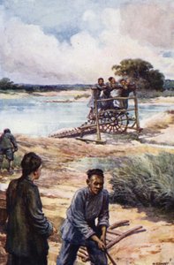 中国。水車（カラーリトグラフ 作： Norman Hardy