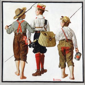 釣り旅行、彼らは来週戻ってきます 作： Norman Rockwell