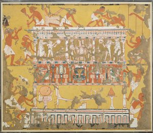 カタファルク、イプイの墓、c。紀元前1279〜1213年（紙にテンペラ） 作： Norman de Garis Davies
