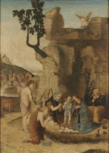羊飼いの礼拝 作： Northern Italy, late 15th early 16th Century