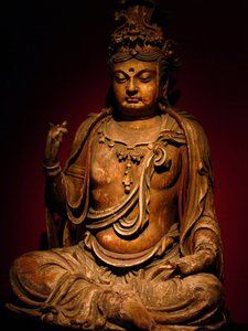 木彫彩色菩薩像 宋時代（960-1279） 上海国立博物館蔵写真撮影、レオナルド・デ・セルバ、中国、2006年