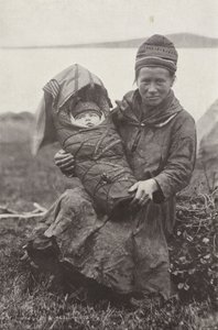 ラップの母親と赤ちゃん 作： Norwegian Photographer