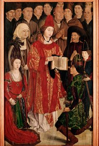 聖ヴィンセントのポリプティック：インファンテ・パネル、航海士ヘンリーとポルトガル王家の人々（木画、1469年頃 作： Nuno Goncalves or Gonzalvez