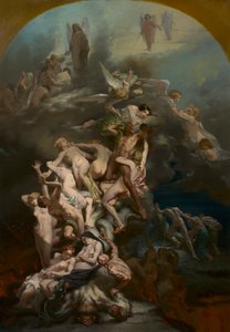 天国と地獄、c。 1850 作： Octave Tassaert