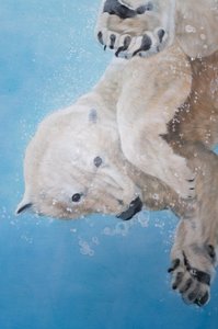 ホッキョクグマのバレエ, 詳細, 2012 (アクリル、ファイバーガラス彫刻の卵) 作： オディール・キッド