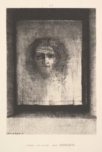 ベール、印刷された画像、1891年。 作： Odilon Redon