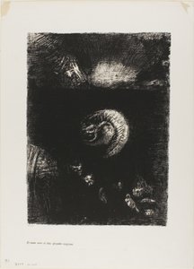 And All Manner of Frightful Creatures Arise、プレート 8/10 作： Odilon Redon