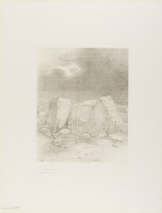 And He Discerns an Arid, Knoll-Covered Plain、プレート 7/24 作： Odilon Redon
