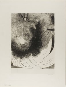 And There Fell a Great Star From Heaven, Burning as It We Were a Lamp, プレート 5/12 作： Odilon Redon