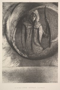 そしてあそこには、アストラルアイドル、神格化、1891年。 作： Odilon Redon