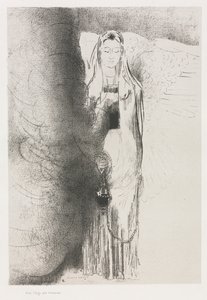 そして天使は香炉を取りました 作： Odilon Redon