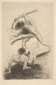 カインとアベル、1886年。 作： Odilon Redon