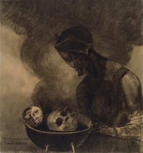 魔女の大釜 作： Odilon Redon
