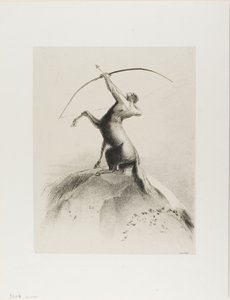 雲を狙うケンタウロス 作： Odilon Redon
