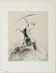 雲を狙うケンタウロス 作： Odilon Redon