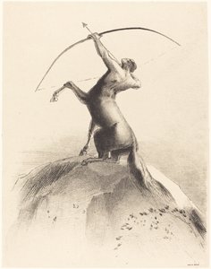 雲を狙うケンタウロス 作： Odilon Redon