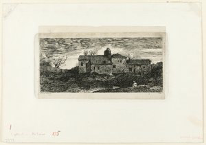 ハランベルツのチャペルと巡礼者のホスピス（バス・ピレネー地方） 作： Odilon Redon